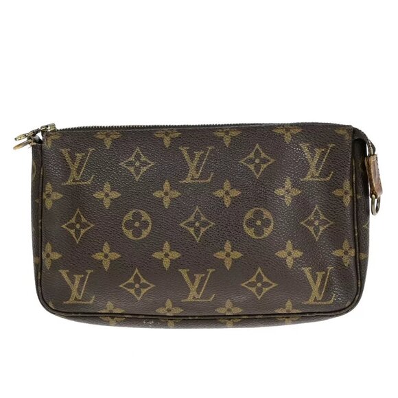LOUIS VUITTON Pochette Accessoires Hand Bag Monogram Leather BN M51980 36EC208
